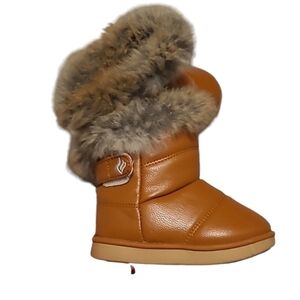 Comfy Kids infant sz 6 brown snow boots with fur